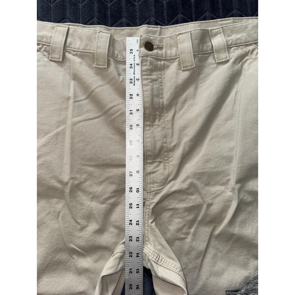 Carhartt‎ Mens Canvas Wide Leg Dungaree Pants Beige Size 42